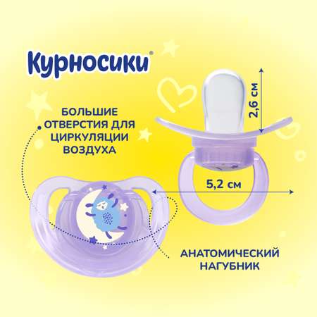 Пустышка Курносики силикон от 0 мес.