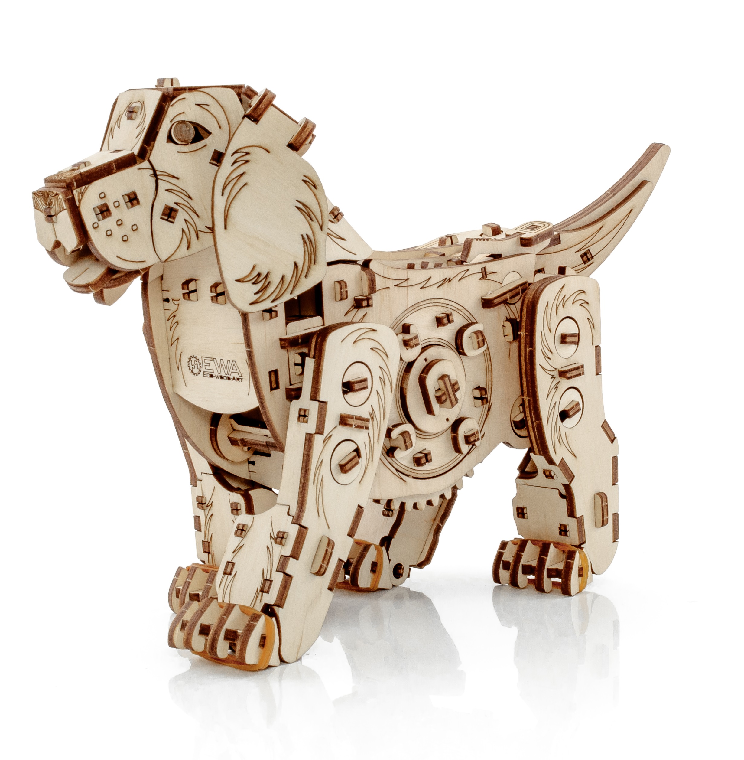 Конструктор Eco Wood Art Механический щенок Puppy деревянный - фото 7