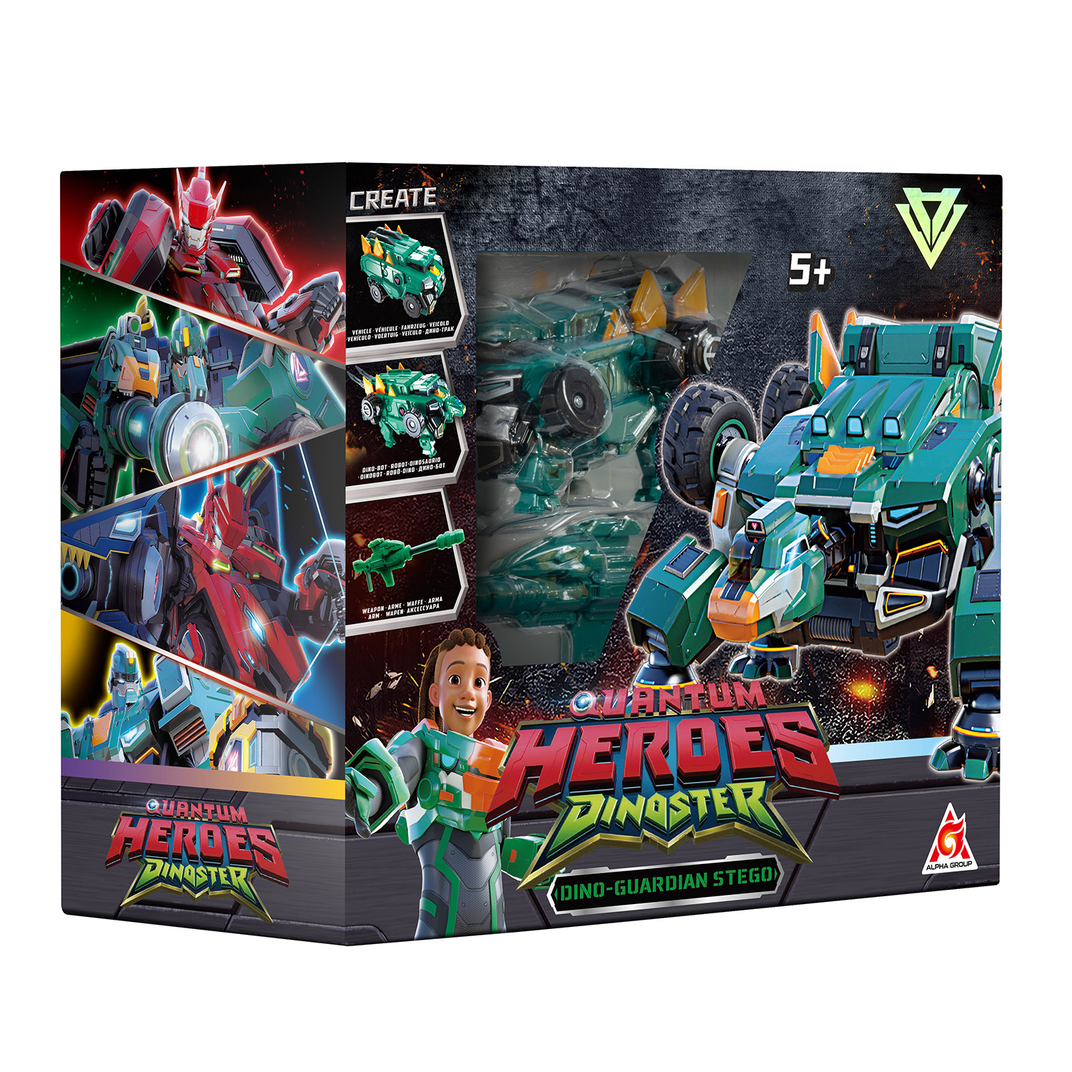Игровой набор Dinoster 4-в-1 Дино-бот Стего Гардиан - фото 6