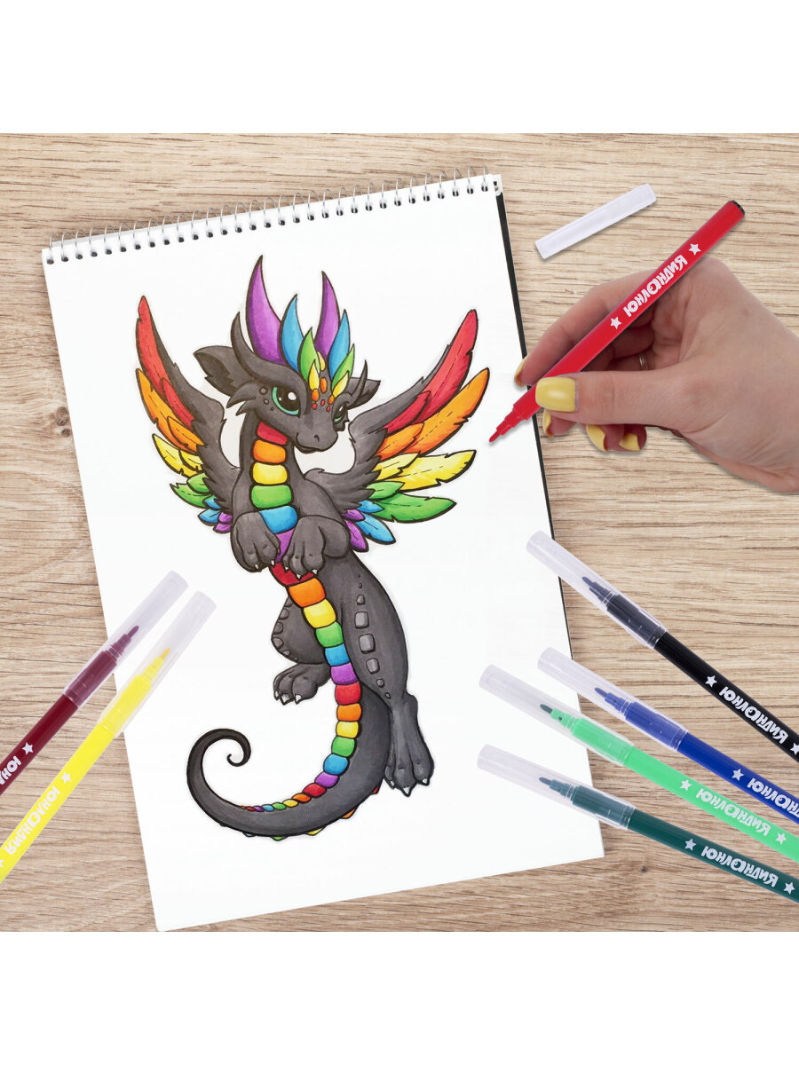 Фломастеры Юнландия 12 шт. - фото 16