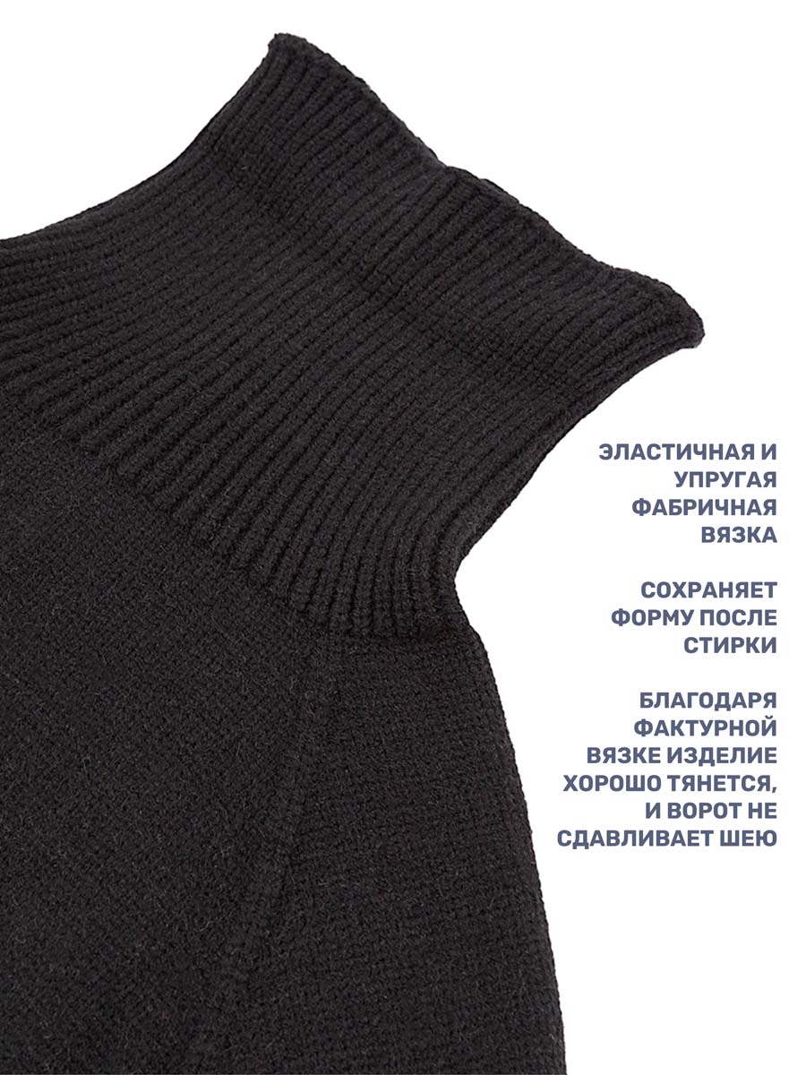 Шапка и манишка NIKASTYLE 12з16024мп черный - фото 8