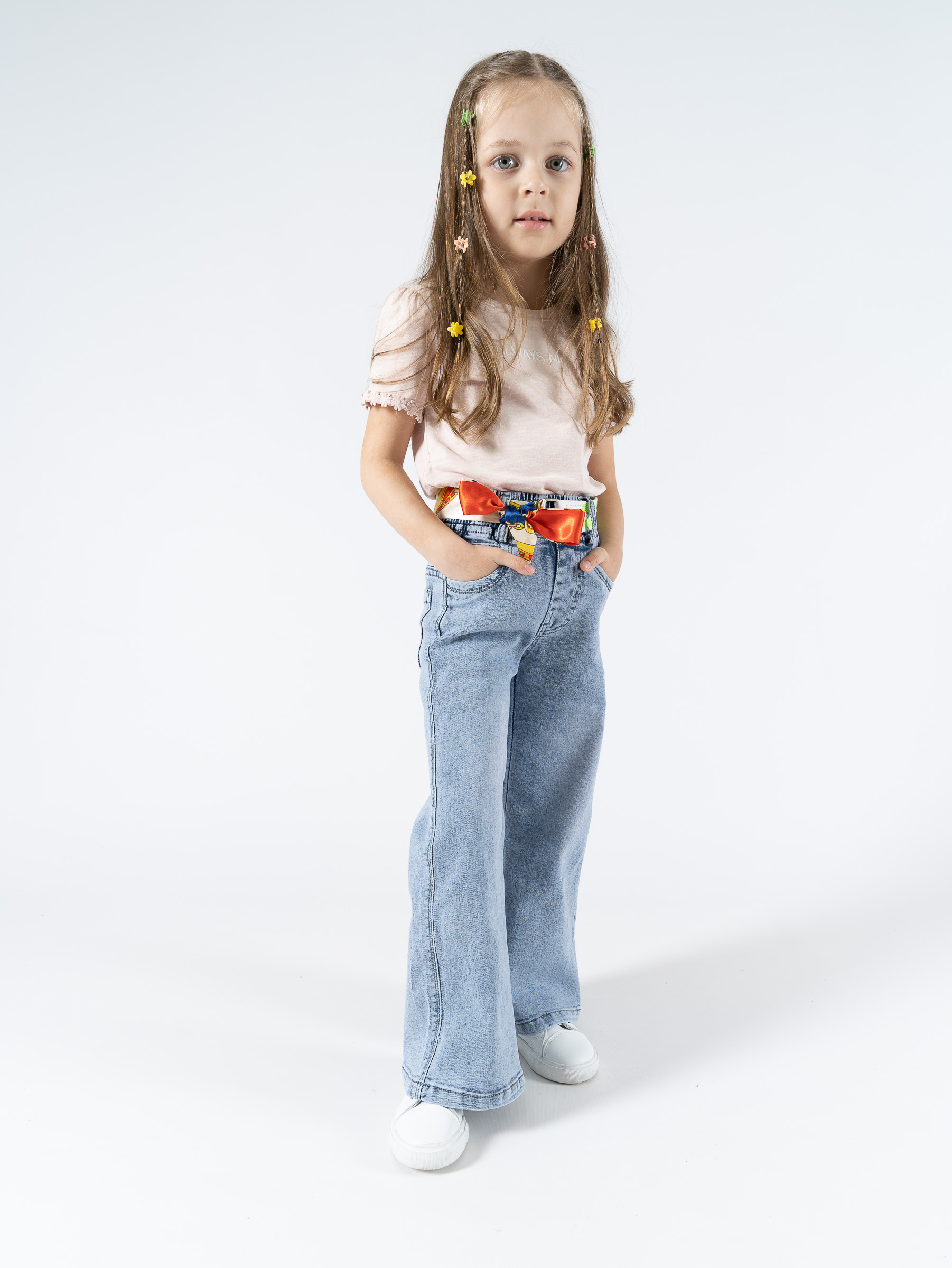 Джинсы TiGaDa джинсы/палаццо/девочки/голубой - фото 2