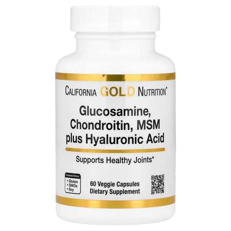 Глюкозамин-хондроитин МСМ, California Gold Nutrition, 60 капсул
