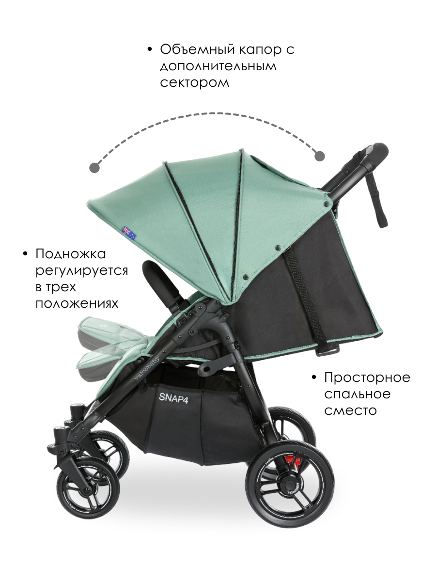Коляска прогулочная Valco baby Snap 4 Flatt Matt / Slate Blue зеленый - фото 2