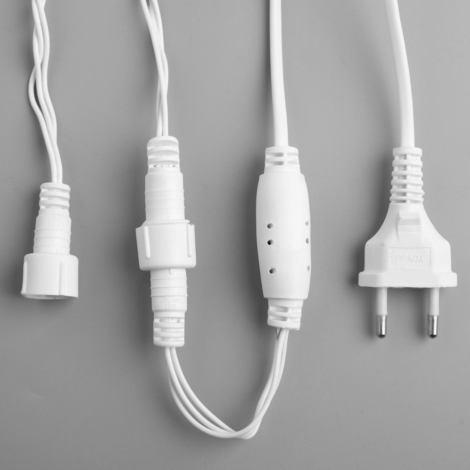 Гирлянда Luazon «Нить» 10 м умс белая нить 100 led свечение мульти 220в - фото 4