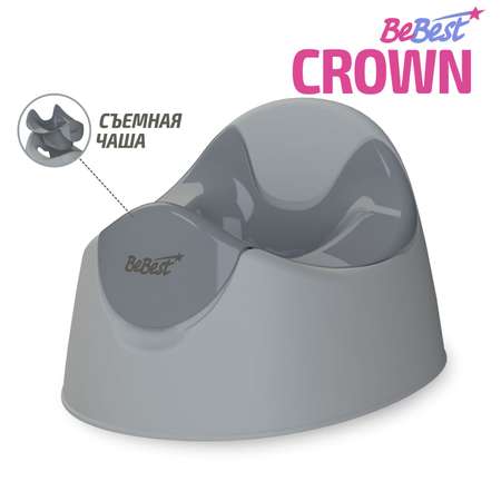 Горшок детский BeBest Crown серый
