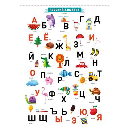 Книга Clever Первые книжки малыша Первые плакаты малыша 10 развивающих постеров