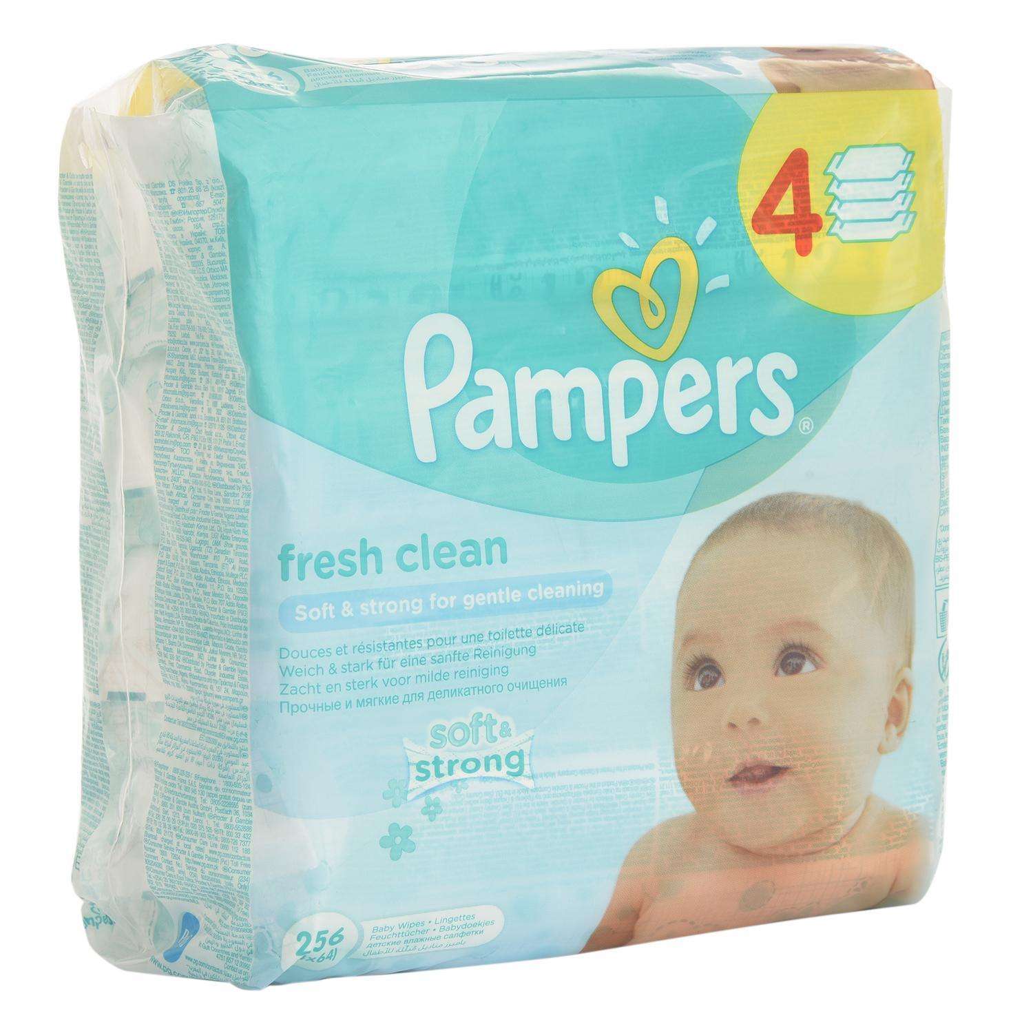 Влажные салфетки Pampers Fresh Clean 4 упак. 64 шт. - фото 9