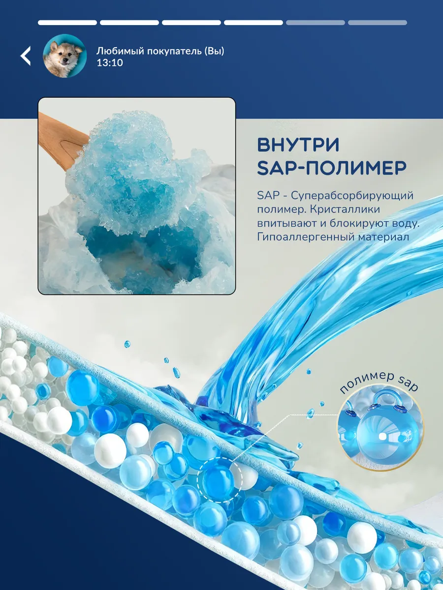 Прокладки в трусы SuperPets для собак и кошек 60 штук - фото 5