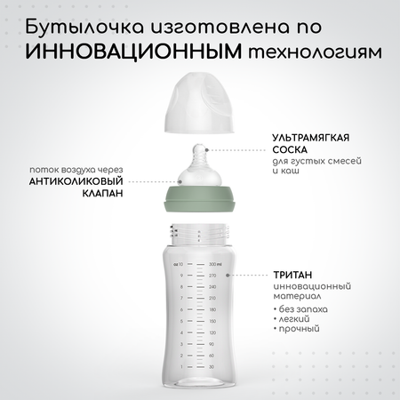Бутылочка Miyoumi Anti-Colic 300 мл 2 шт.