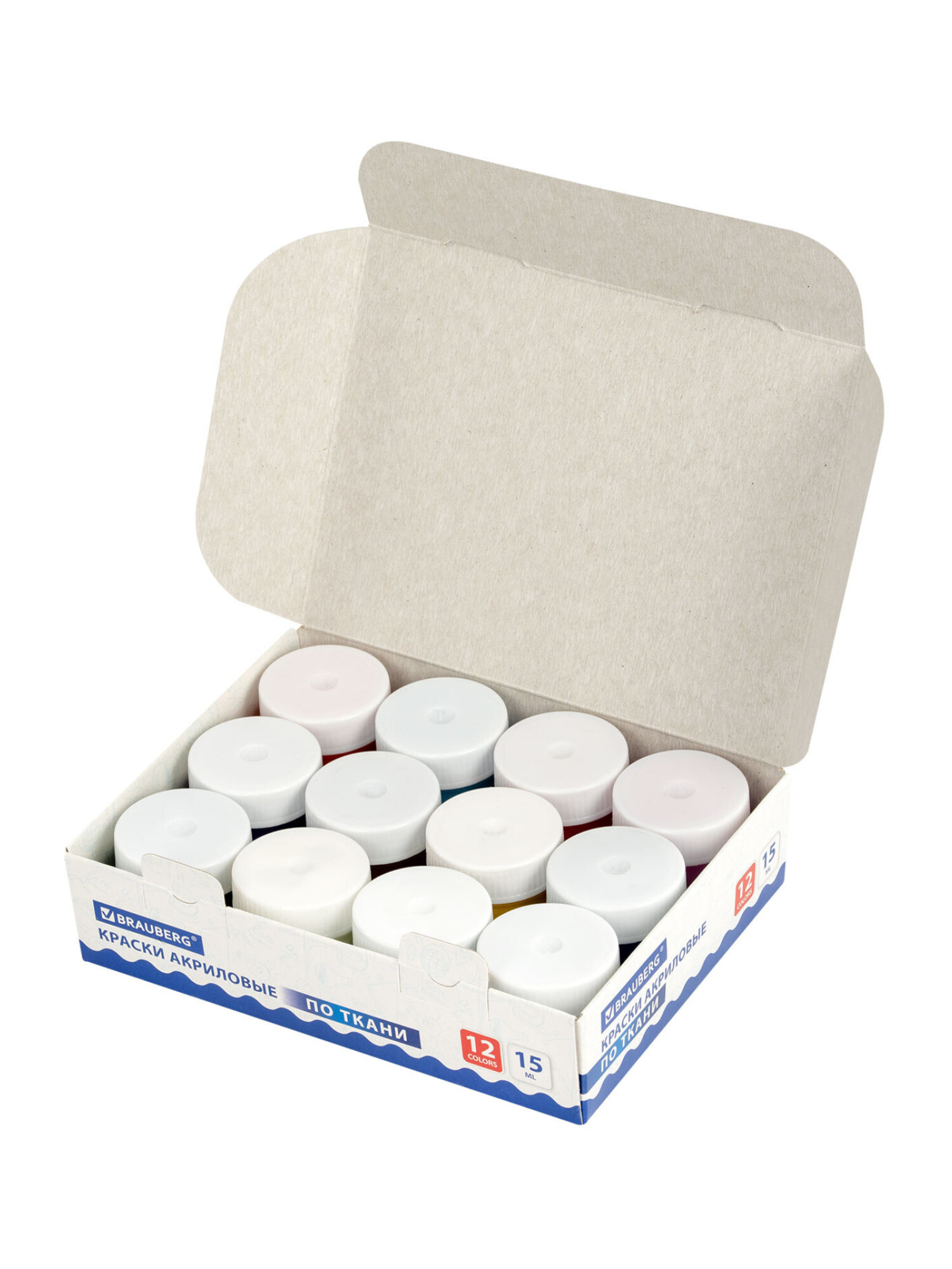 Краски акриловые Brauberg 12 цв. - фото 3
