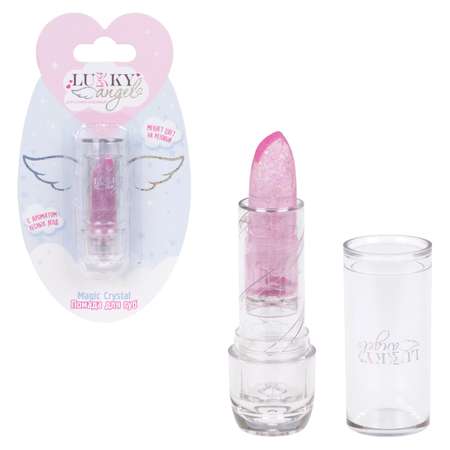 Помада блестящая LUKKY Angel Magic Crystal меняет цвет на розовый с ароматом лесных ягод 3,4 г