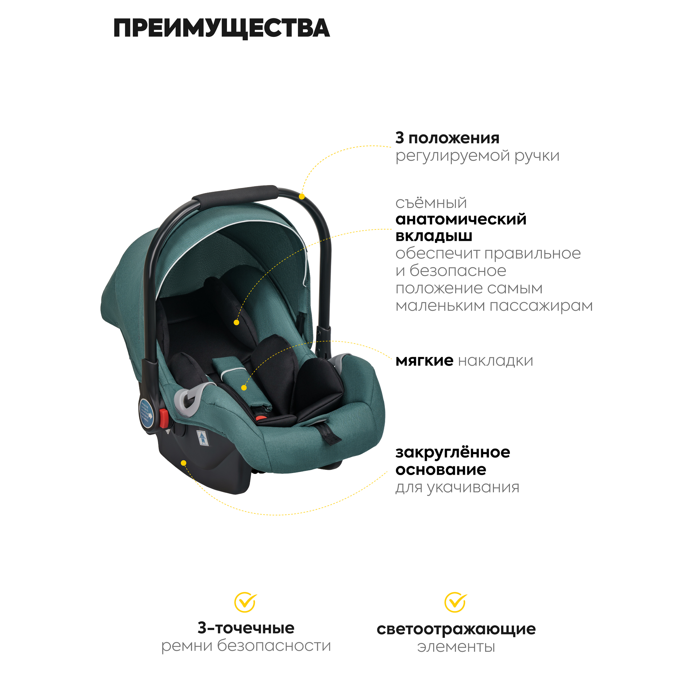 Коляска трансформер JOVOLA PULSAR бирюзовый - фото 6