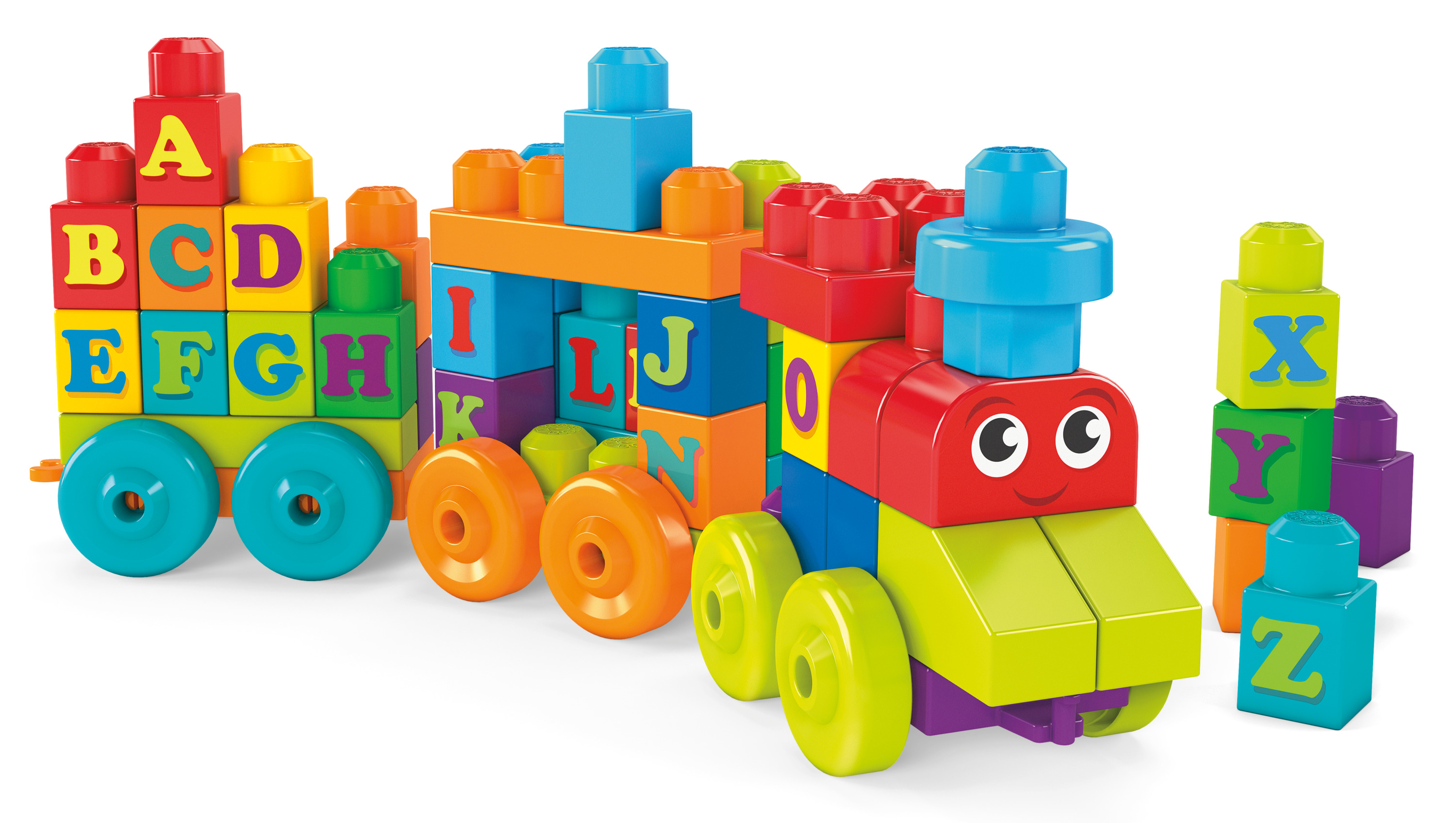 Конструктор Mega Bloks ABC Learning Train 60 дет. - фото 3