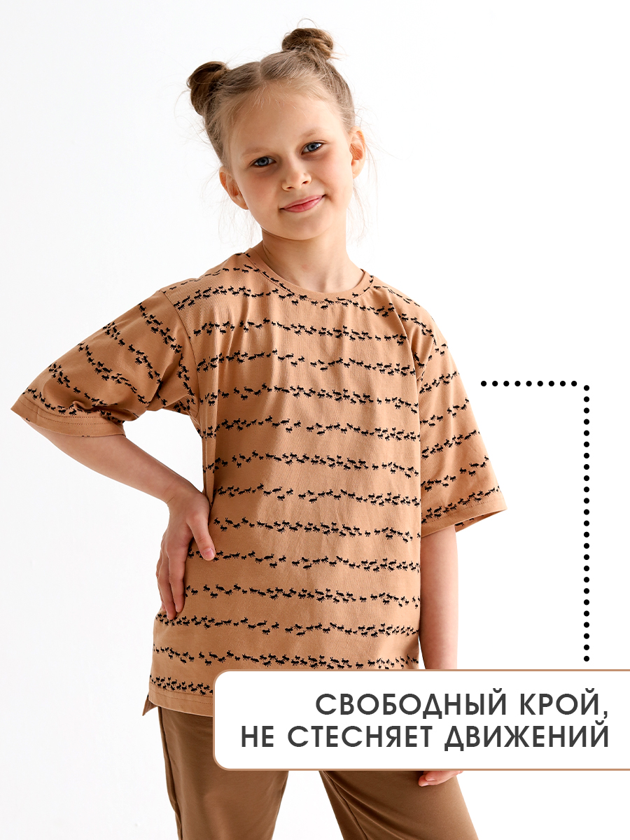 Футболка MINIDINO Т-Д-041Футболка-фуфайка Муравьи пряность - фото 3