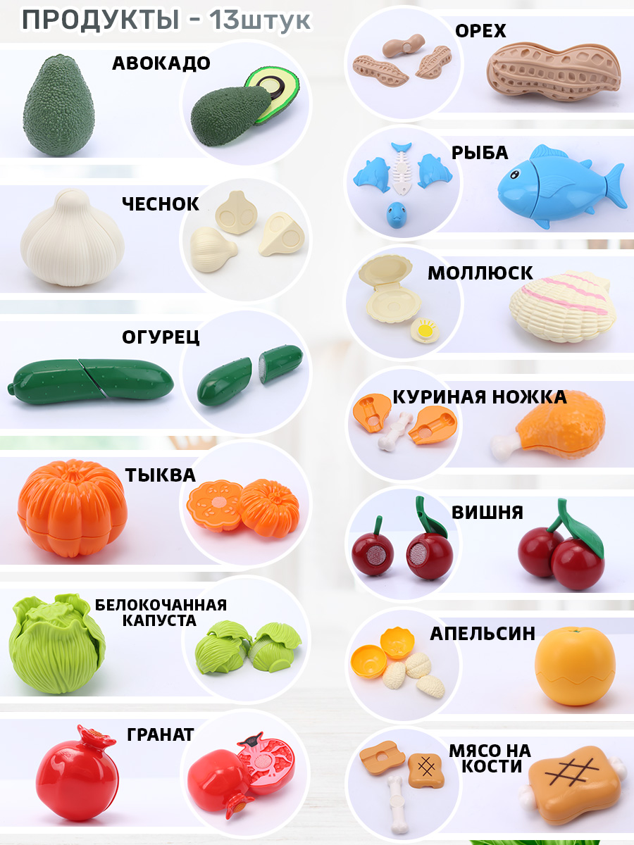 Игрушка TIPTOPOLIS Набор продуктов 13 предм. - фото 2