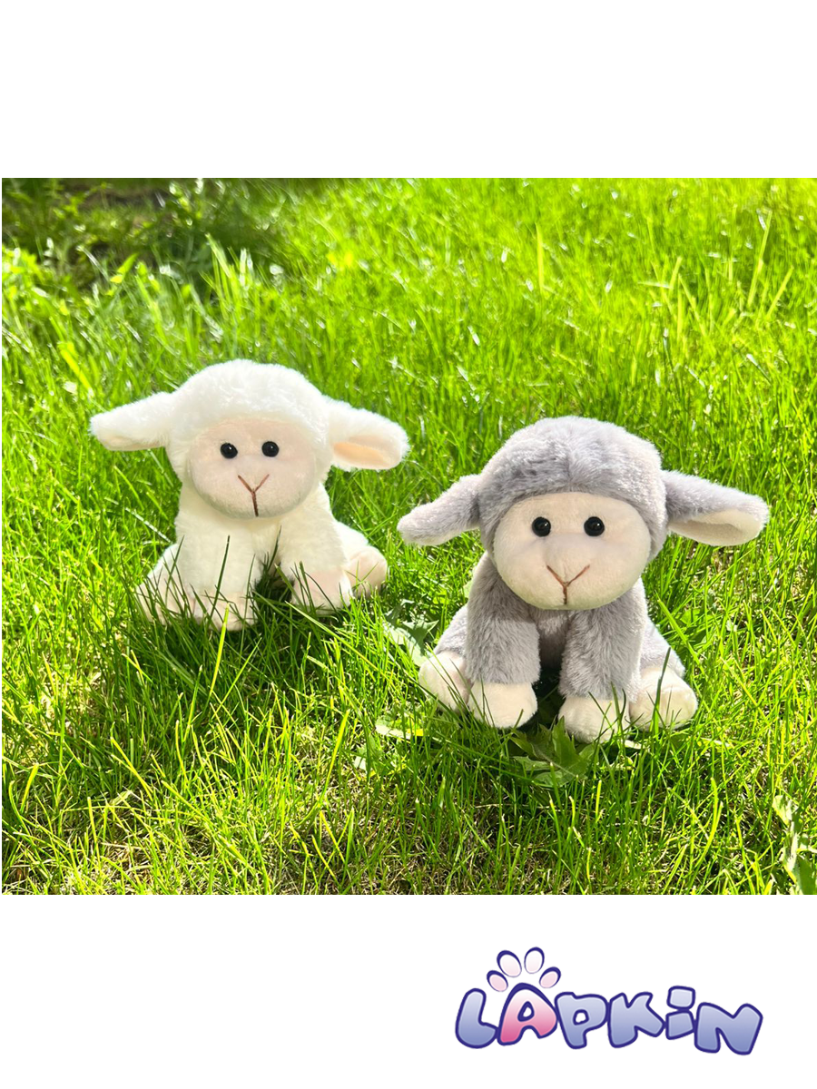 Мягкая игрушка Lapkin Овечка 14см белая, - фото 5