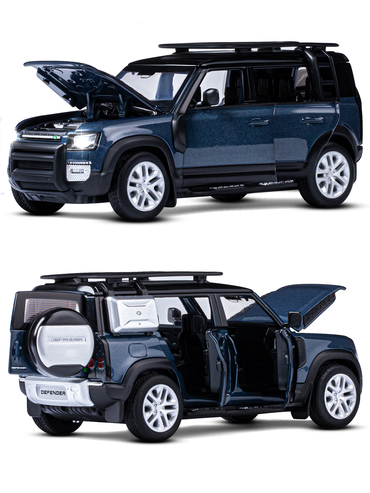 Внедорожник АВТОпанорама Land Rover Defender 110 1:32 JB1251534 - фото 8