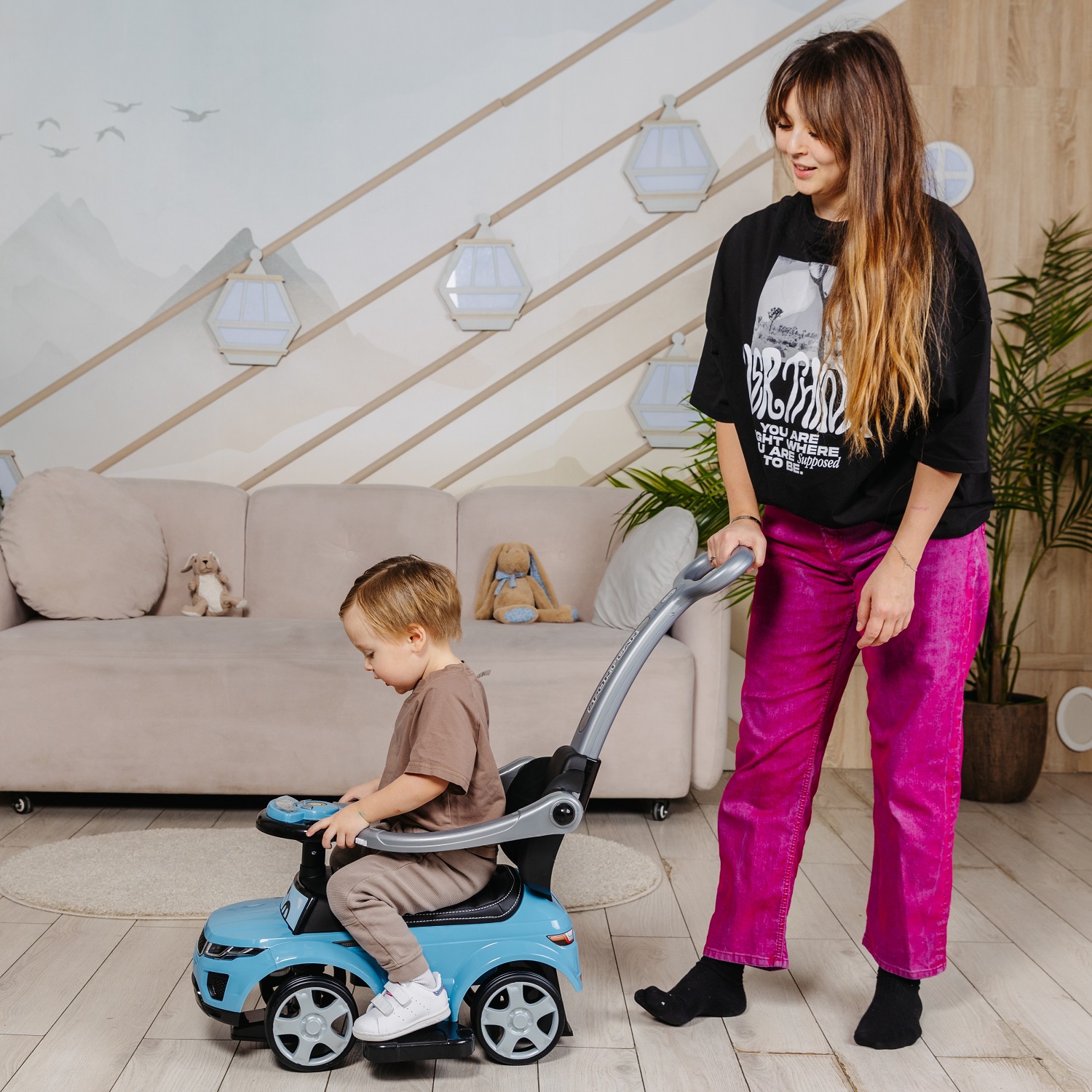 Каталка BabyCare Sport car с ручкой - фото 13
