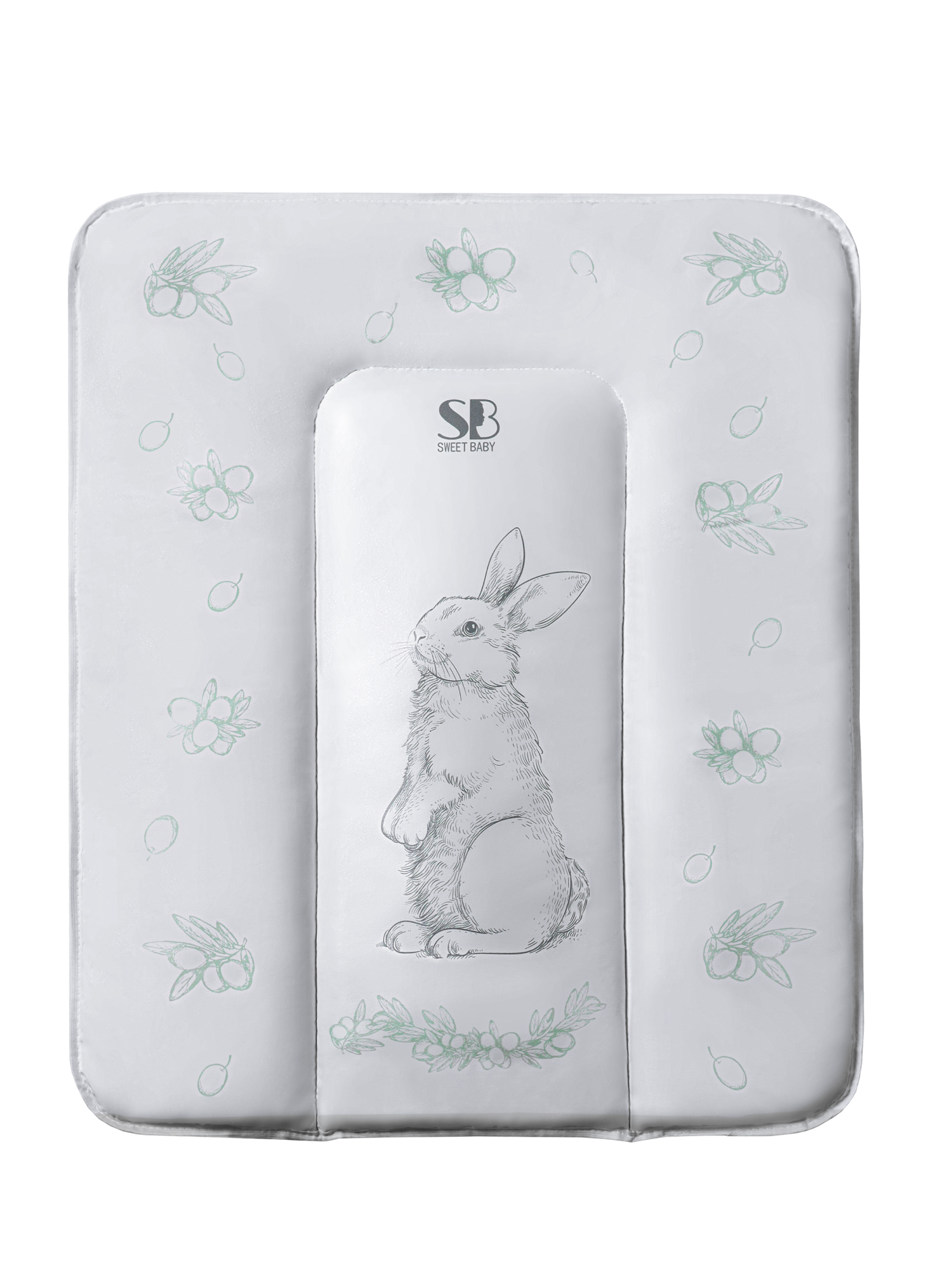 Матрас для пеленания Sweet Baby 58x71 заяц серый оливковый - фото 5