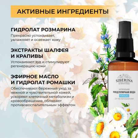 Мицеллярная вода Siberina 50 мл