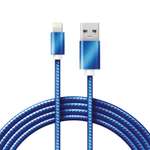 Кабель REXANT USB - Lightning 1 метр в синей нейлоновой оплетке