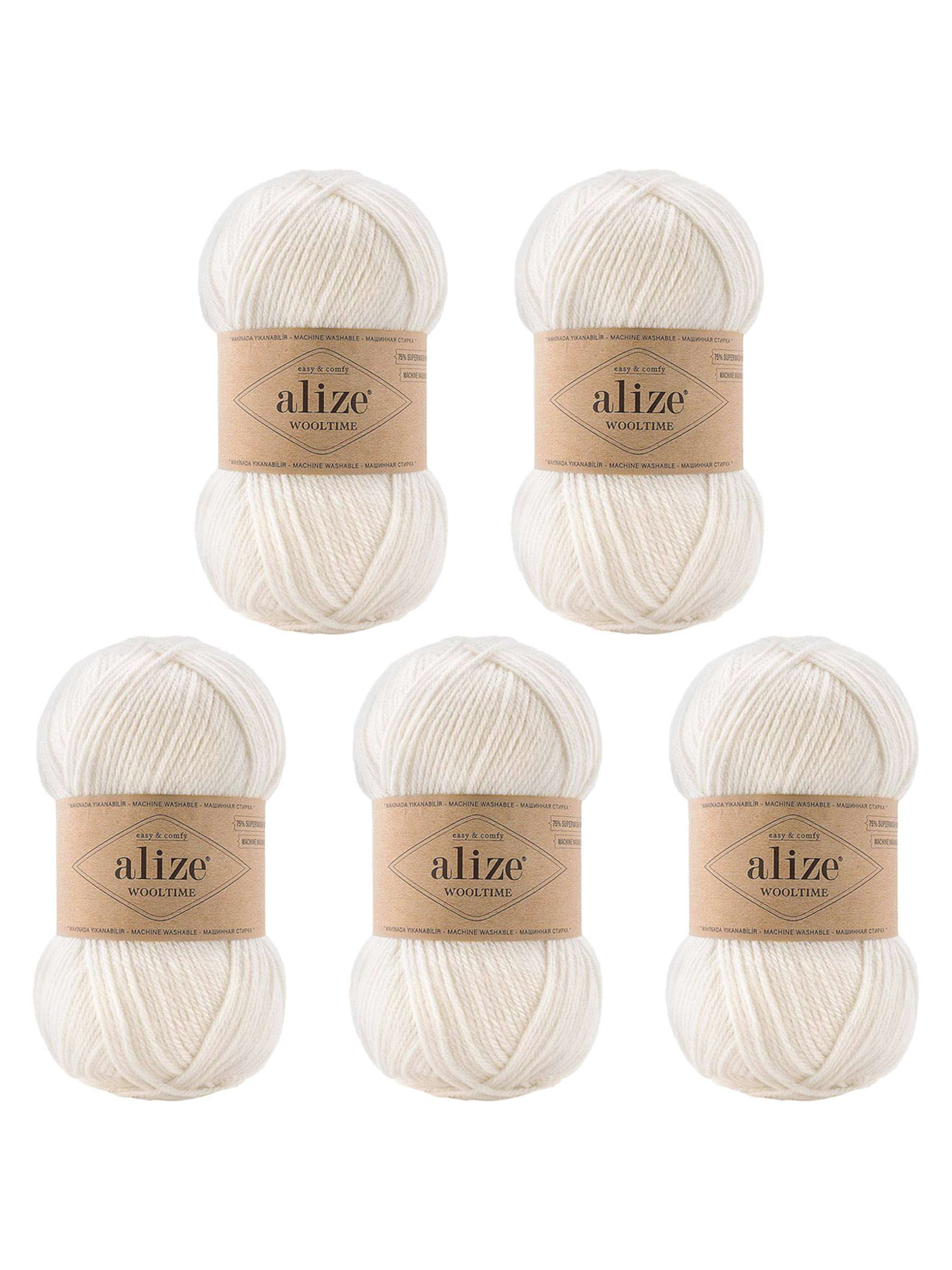 Пряжа полушерстяная Alize 100г 200м 5шт - фото 5