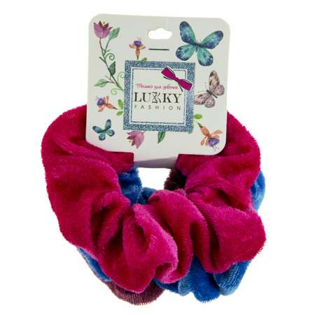 Аксессуар для волос Lukky Fashion резинки текстильные бархат 3 шт