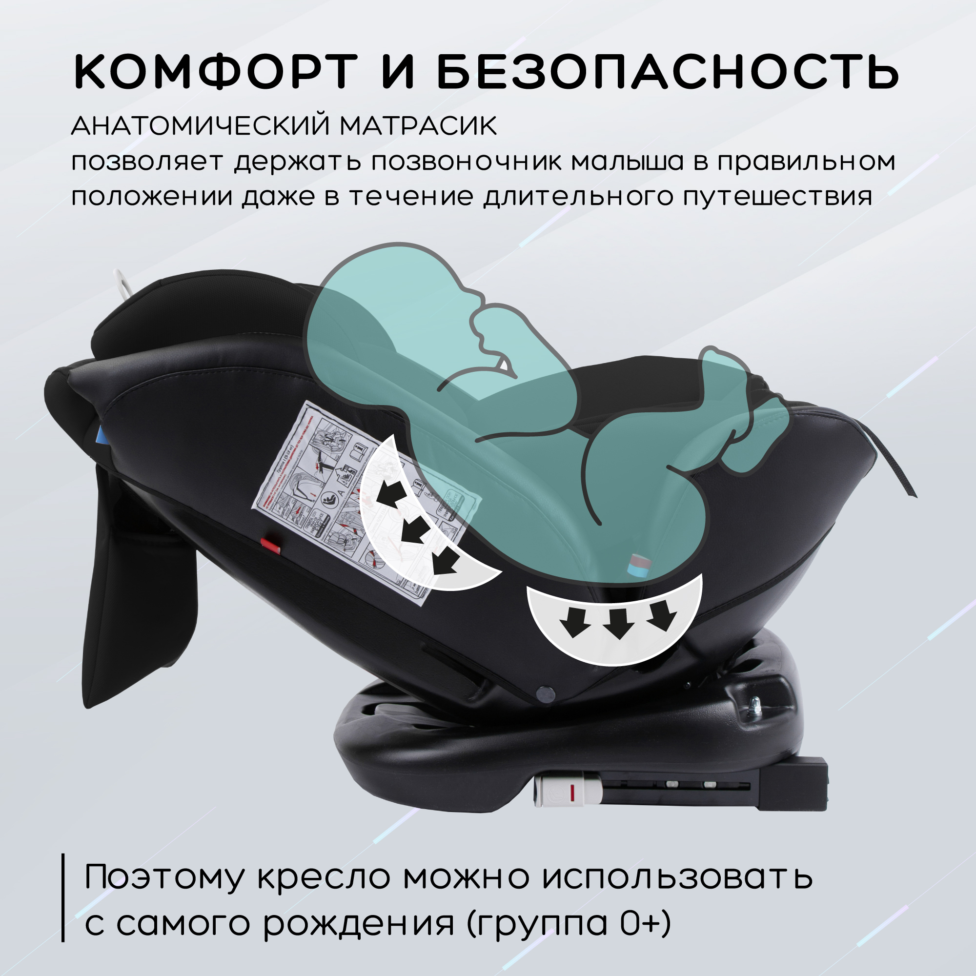 Автокресло Amarobaby Isofix 1/2/3 (9-36 кг) черный - фото 6