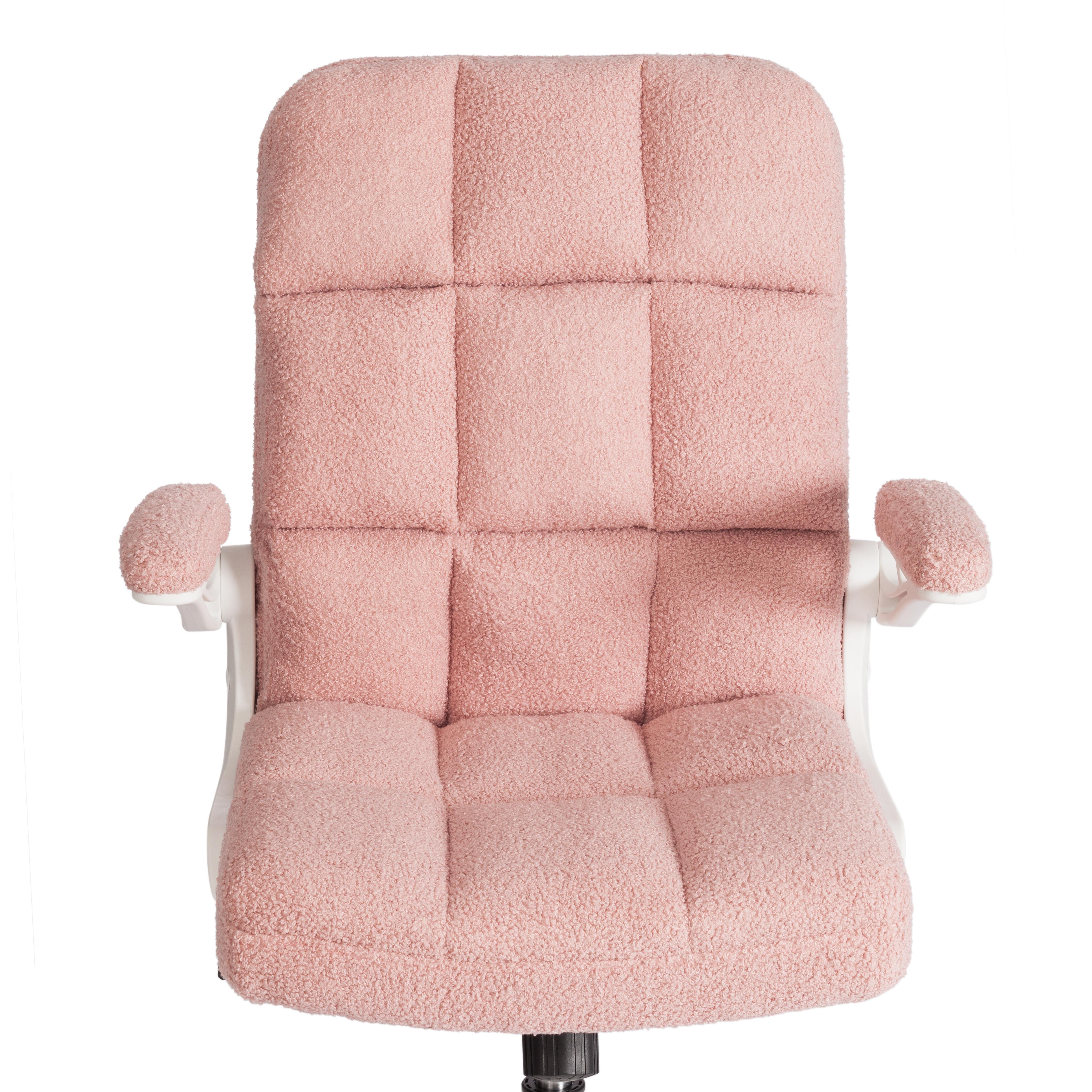Компьютерное кресло TETCHAIR Лугано ткань тедди розовый - фото 7