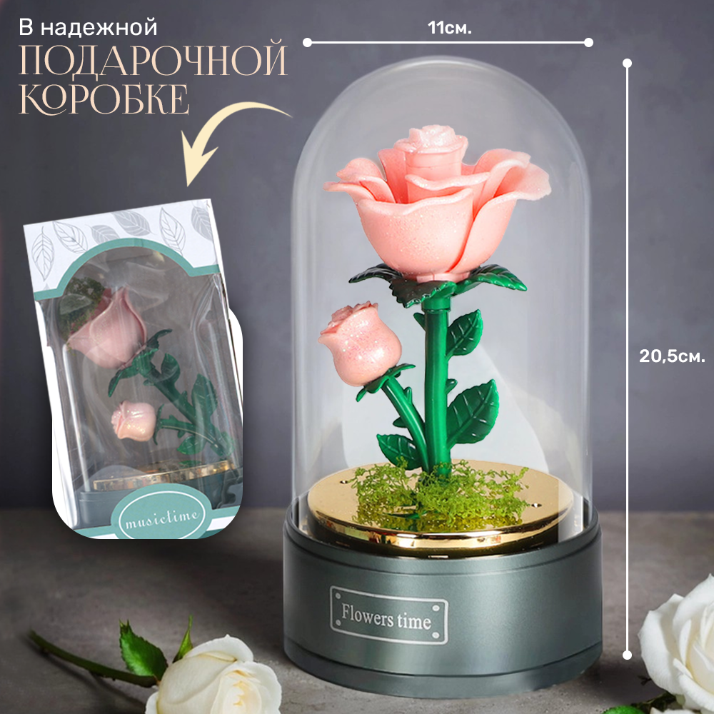 Музыкальная шкатулка TIPTOPOLIS Роза Розовая - фото 7