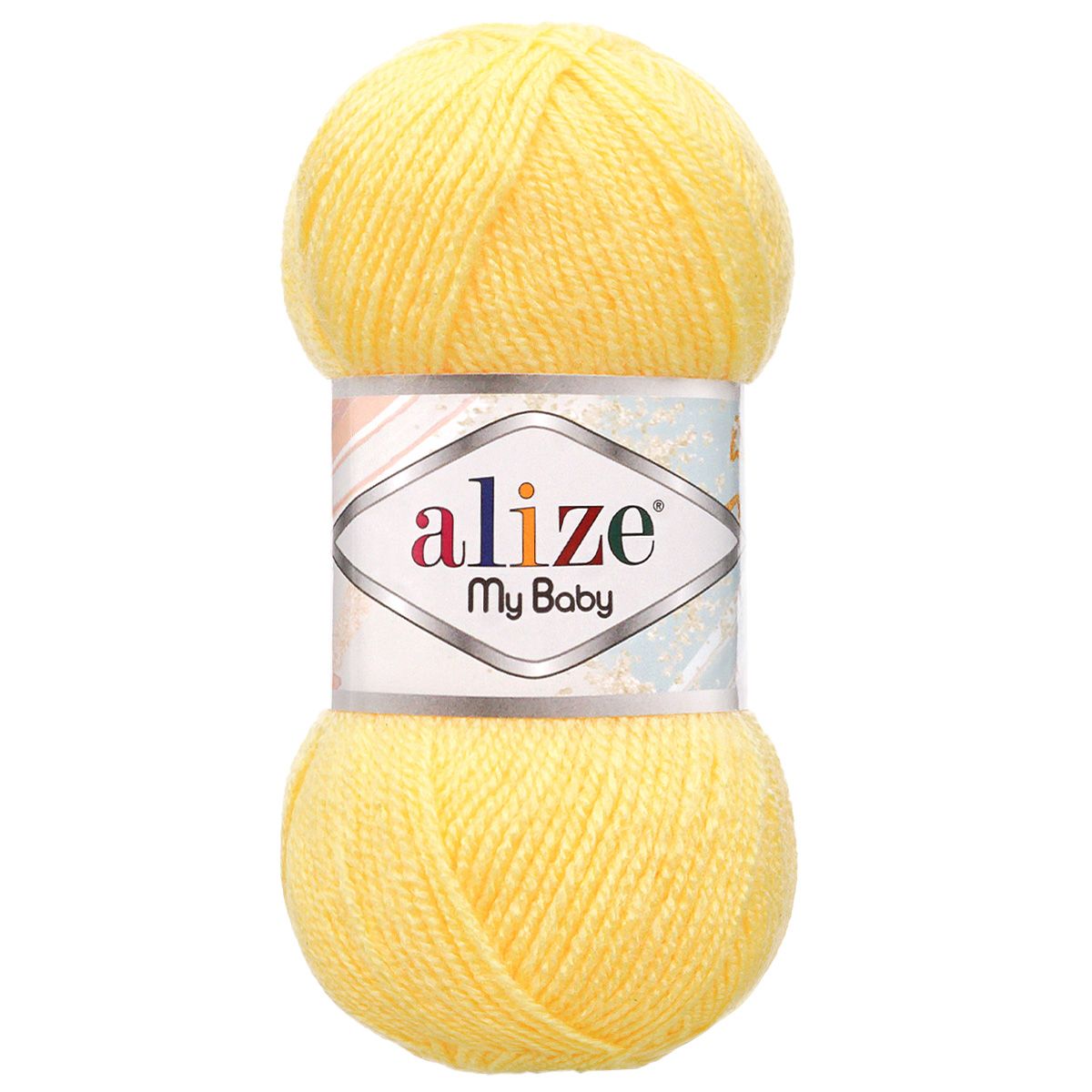 Пряжа для вязания Alize my baby 50 г 150 м акрил мягкая гипоаллергенная 187 лимонный 5 мотков - фото 4
