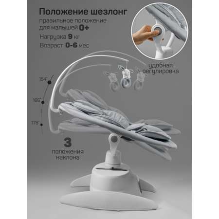 Качели Amarobaby Smart swing серый