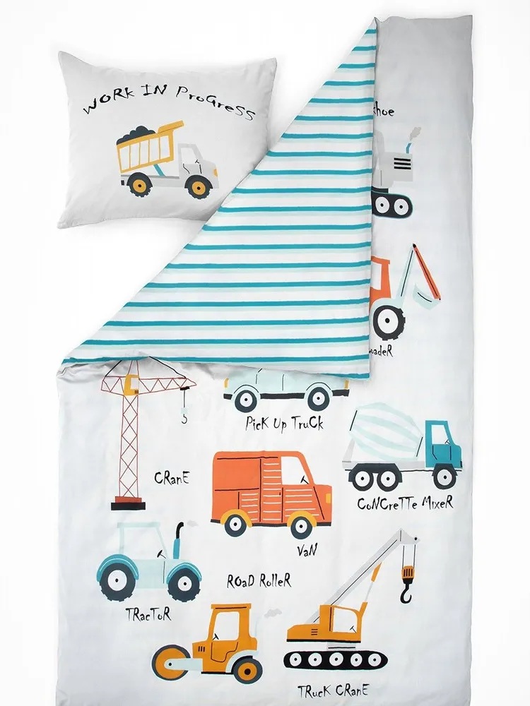 Комплект постельного белья askona kids Юный строитель (Young Builder) 2 предм. - фото 8