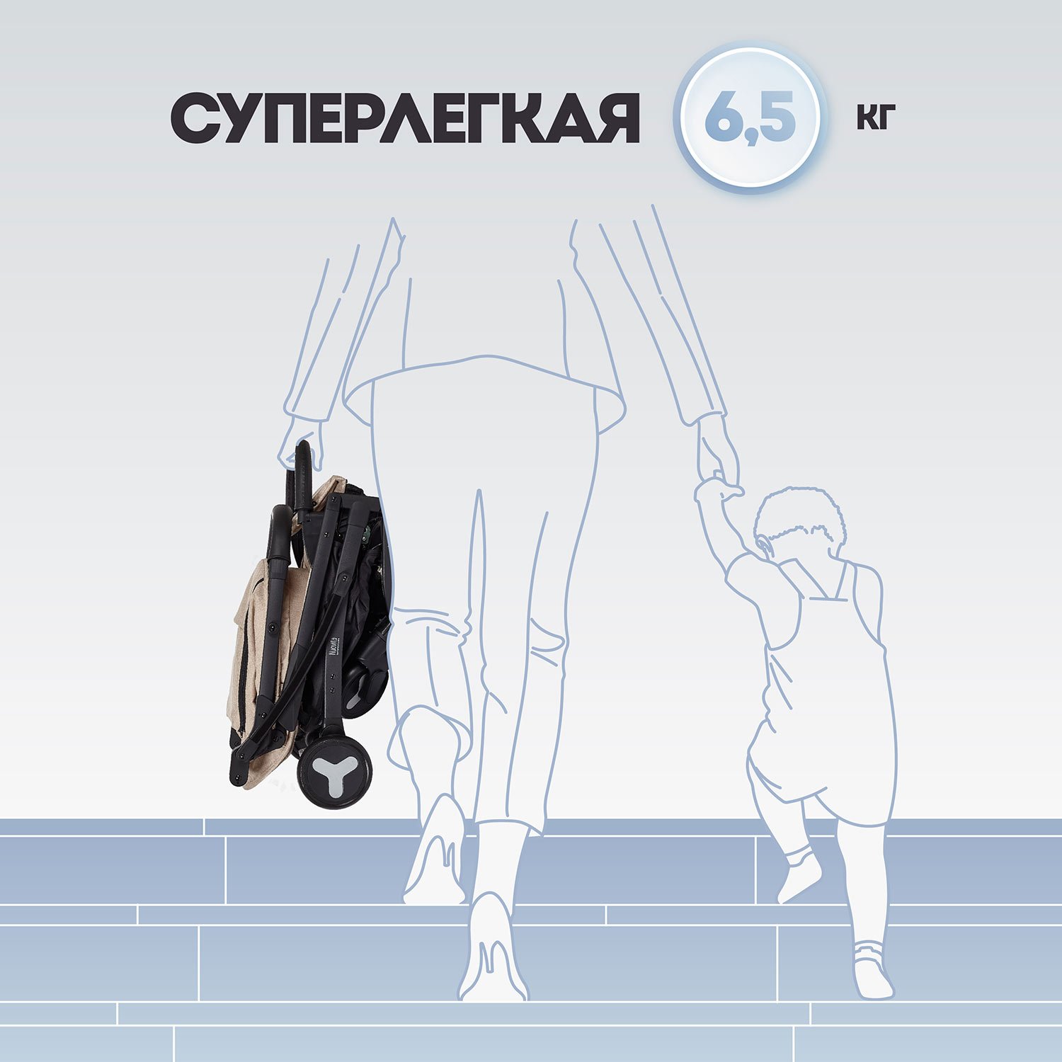 Коляска прогулочная Nuovita Fiato бежевый - фото 13