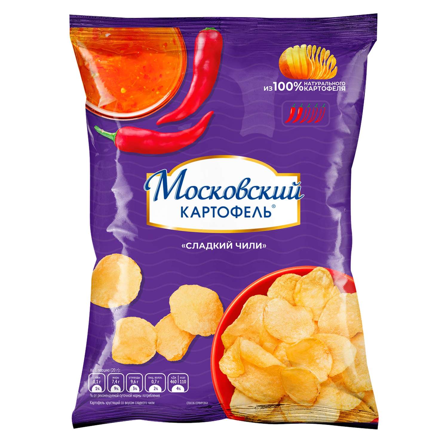 Чипсы Московский картофель сладкий чили 120г - фото 1