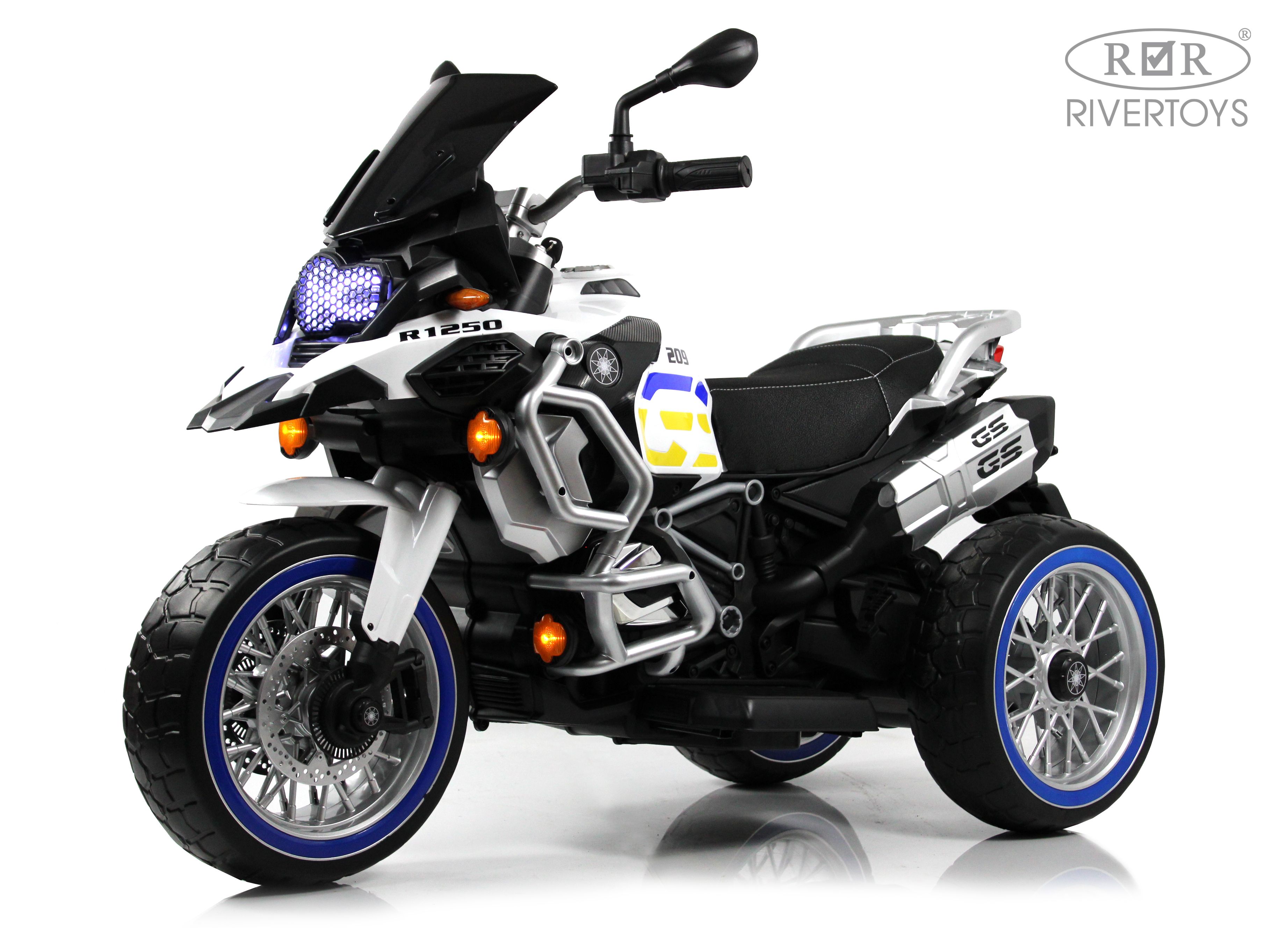 Электромотоцикл RIVERTOYS М111БХ-WHITE - фото 1
