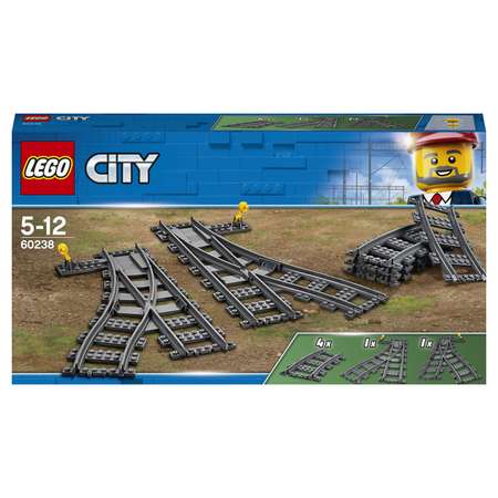 Конструктор LEGO City Trains Железнодорожные стрелки блочный