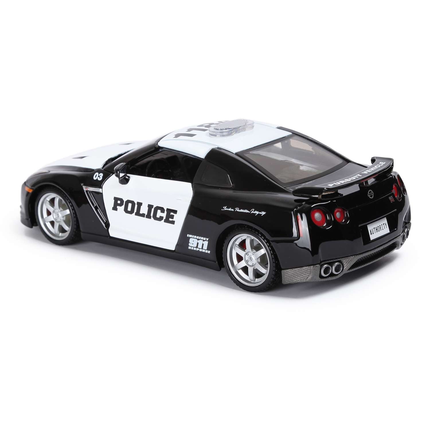 Полицейская машина MAISTO Nissan Gt-R 1:24 32512/32455 - фото 3