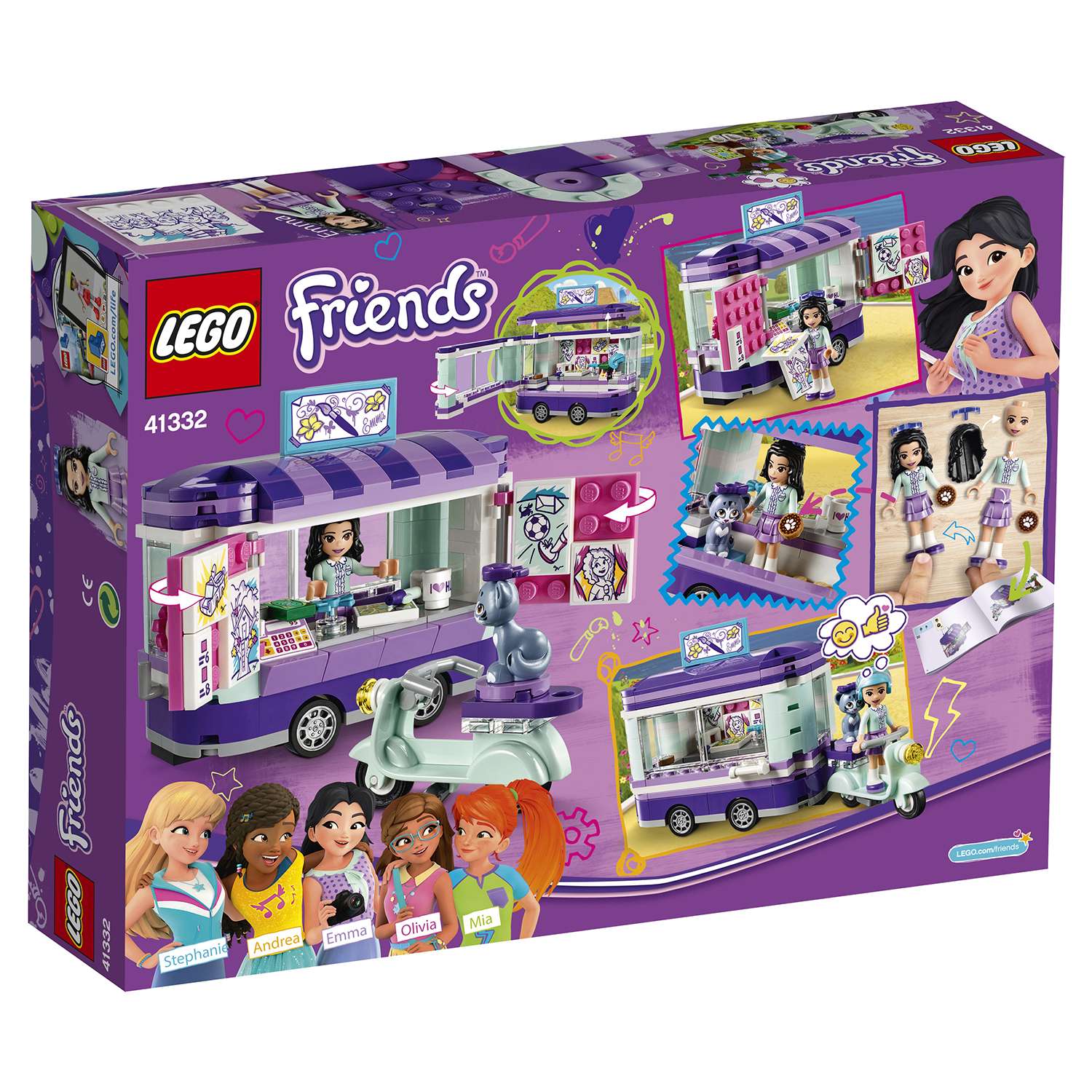 Конструктор LEGO Friends Передвижная мастерская Эммы блочный - фото 3