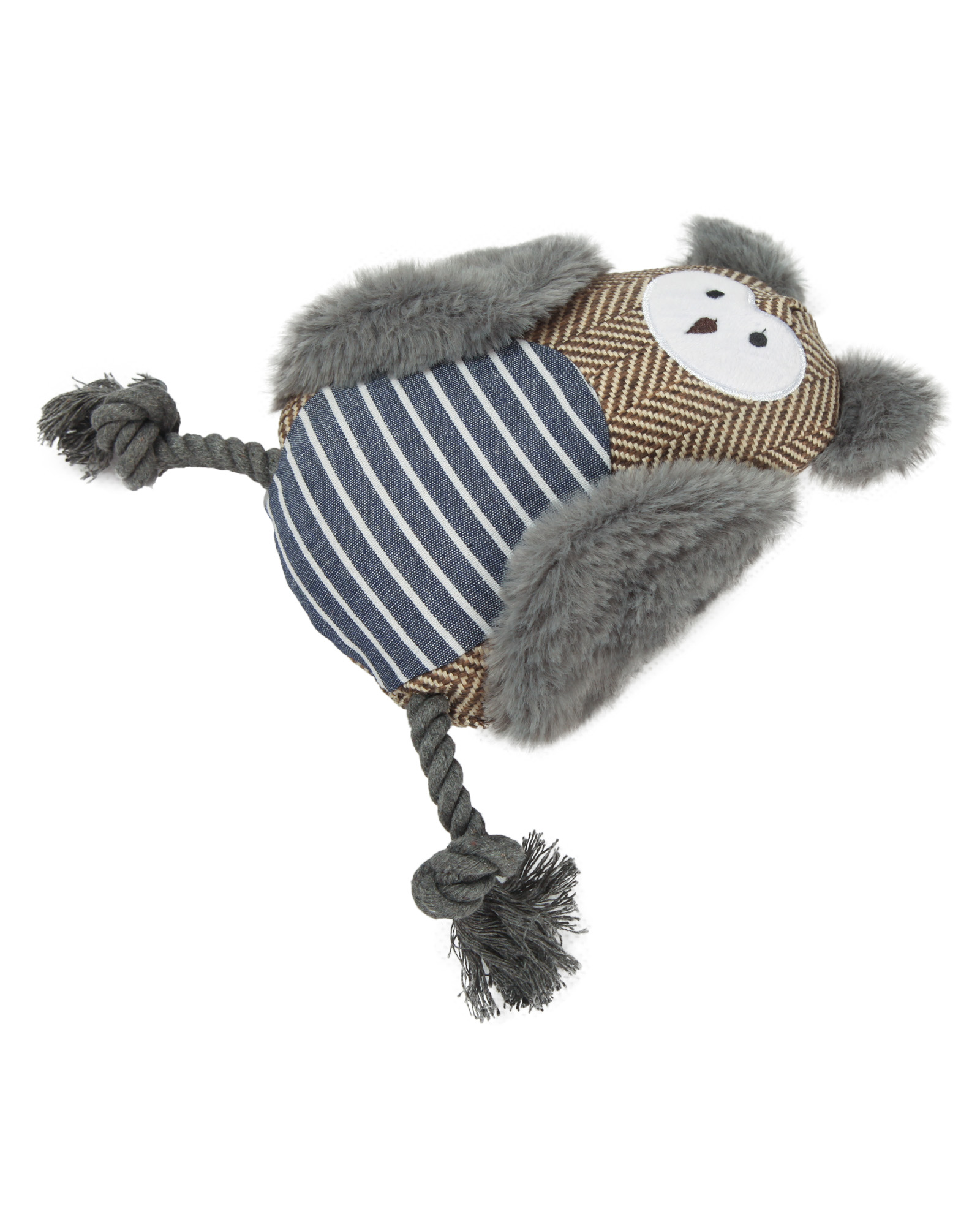 Игрушка для собак Barbaks Сова Капитолина мягкая с пищалкой шуршит 22*10см - фото 5