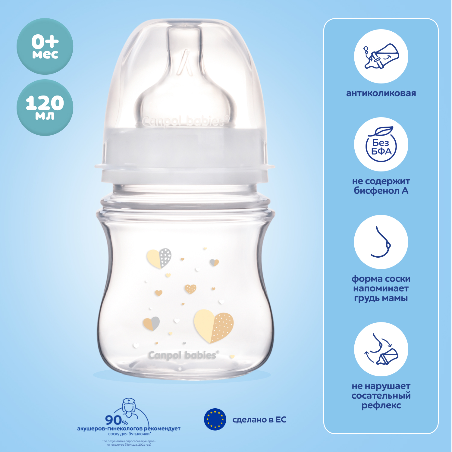 Бутылочка Canpol Babies 120 мл - фото 1