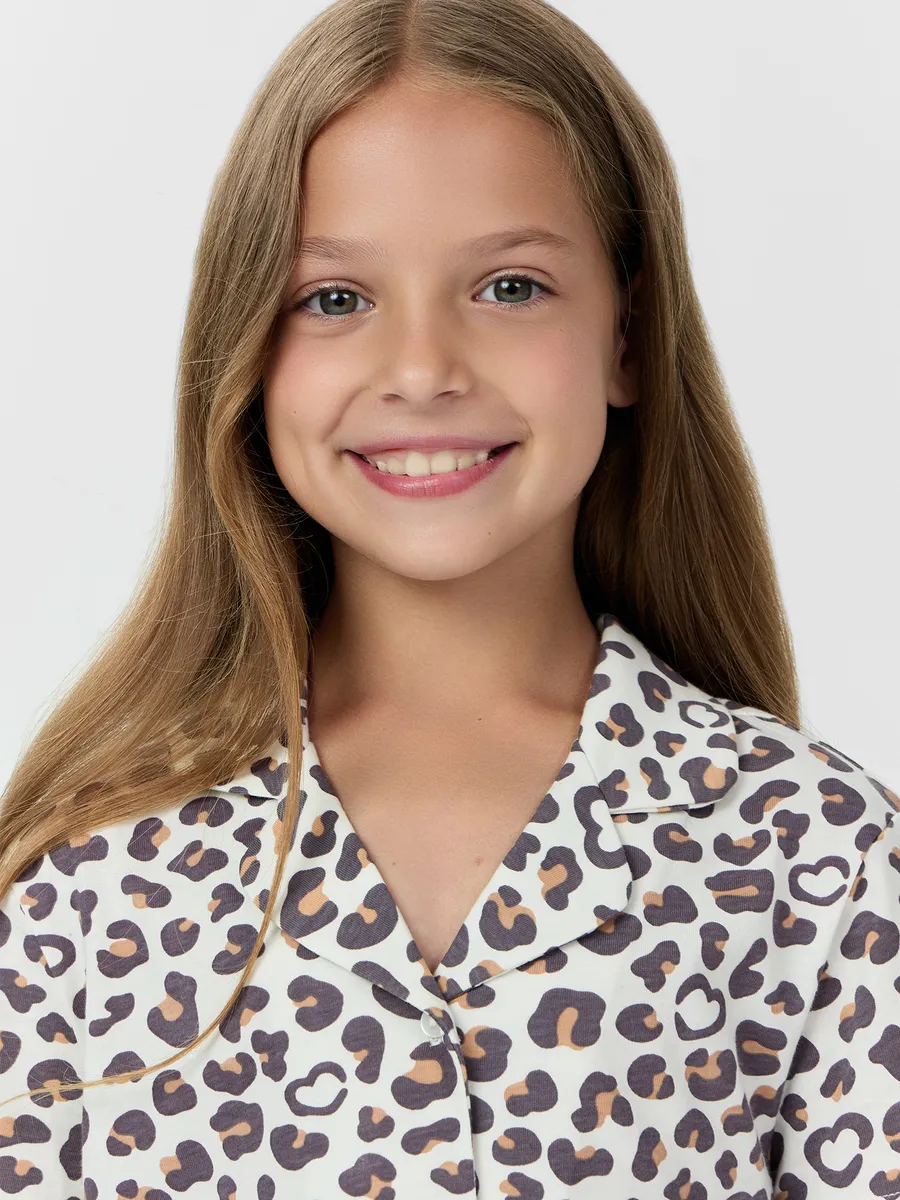 Пижама Mark Formelle (Марк Формэль) 567745/леопардовые сердечки на молоке - фото 6