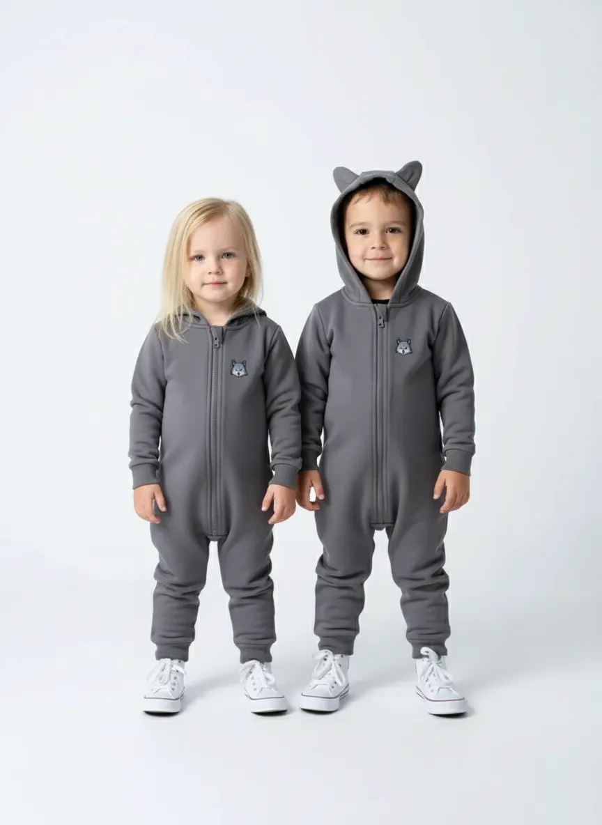 Комбинезон Лапушка 5055ф серый - фото 3