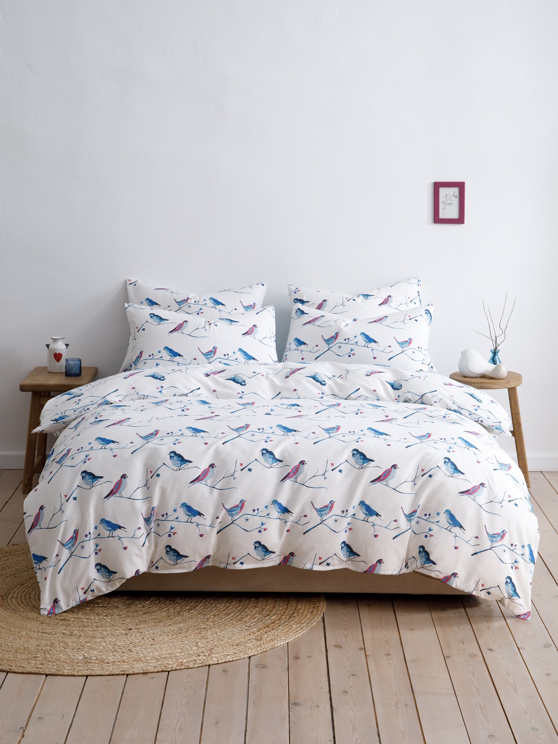 Комплект постельного белья Ночь Нежна Birds двуспальный 4 предм. - фото 1