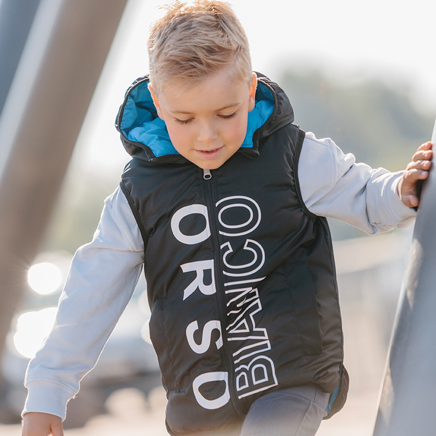 Жилет двусторонний Orso Bianco OB31035-12_ярк.синий/черный - фото 10