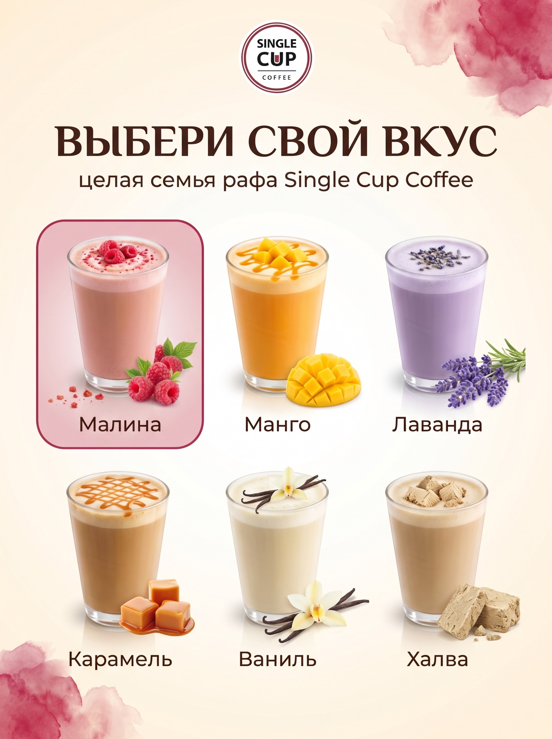 Кофе в капсулах Single Cup Coffee Раф малина 16 шт. - фото 4
