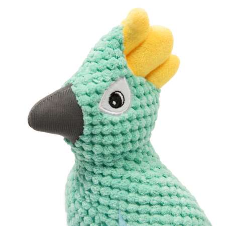 Игрушка для собак Barbaks Какаду Иннокентий пищит шуршит с канатиком 30см