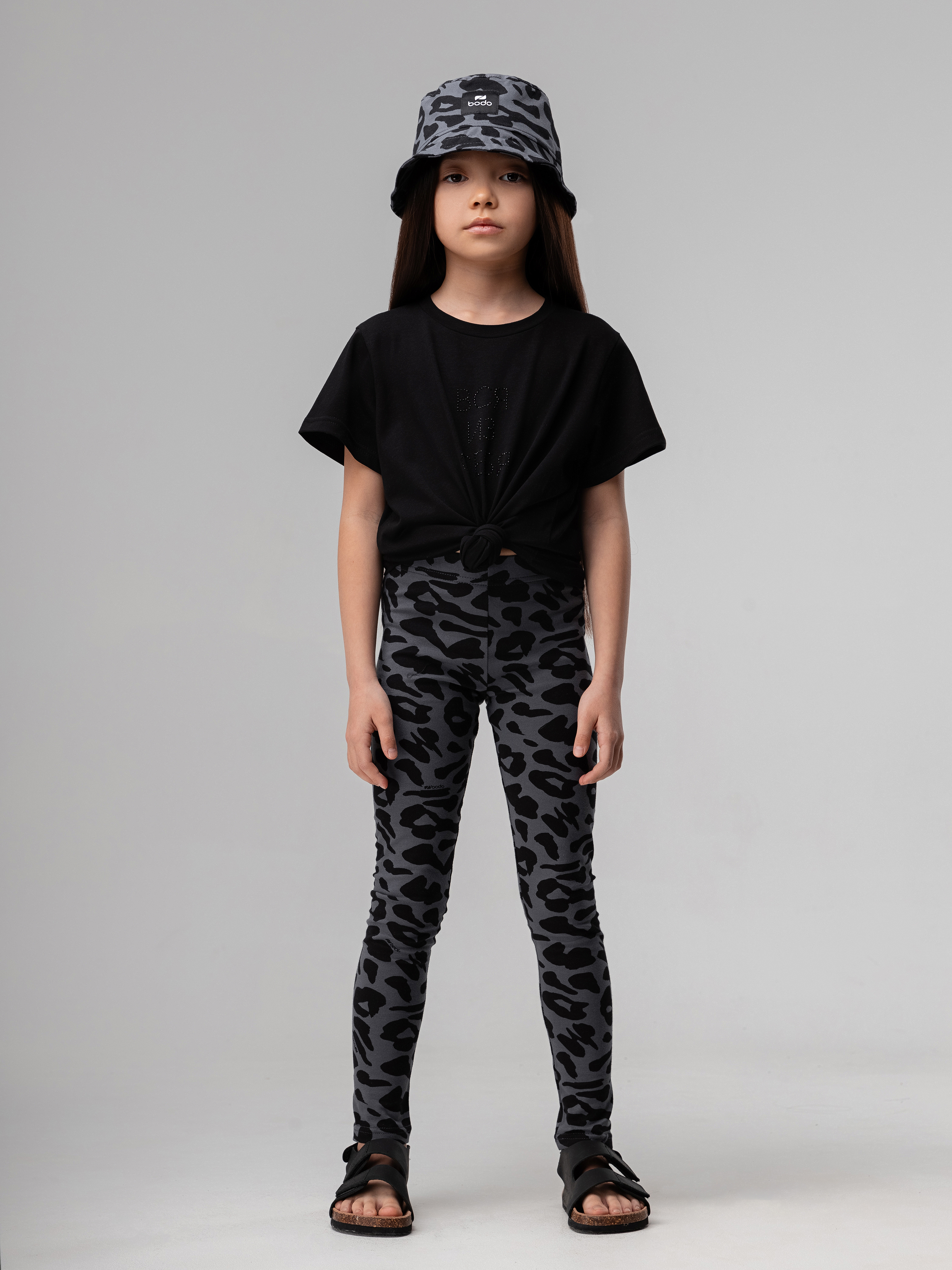 Леггинсы Bodo 15-158MU_серый (черный) - фото 3