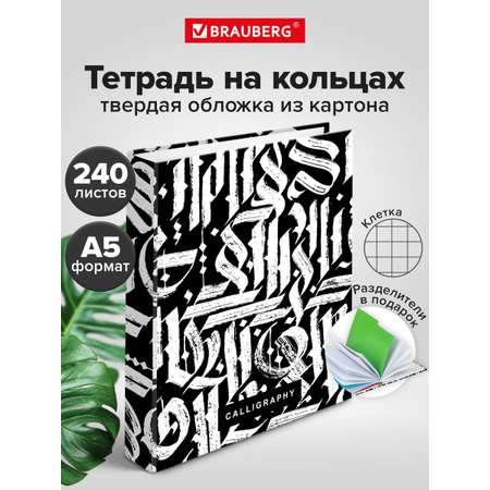 Тетрадь со сменным блоком Brauberg клетка 240 лист.